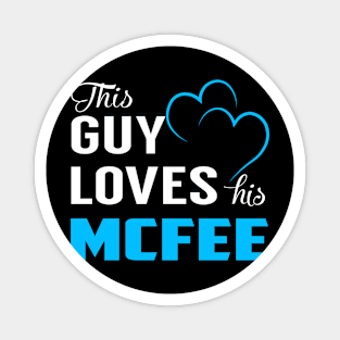 This Guy Loves His MCFEE Magnet